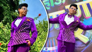 Siddharth Jadhav Purple Blazer Suit