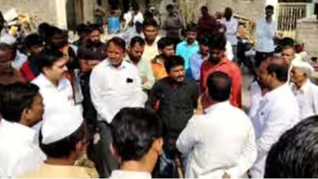 solapur marathi protesters marathi news, ncp mla babanrao shinde solapur marathi news