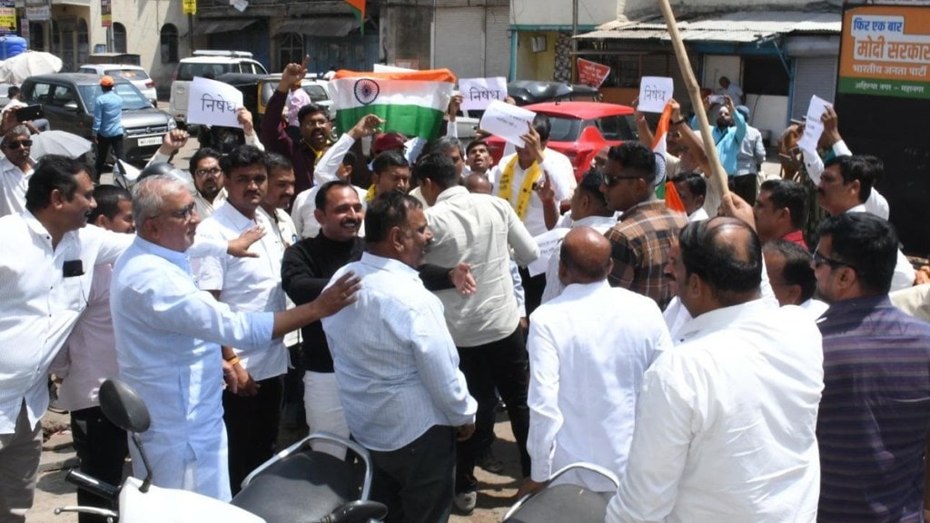 ahmednagar marathi news, aam aadmi party bjp marathi news, aap bjp workers dispute marathi news