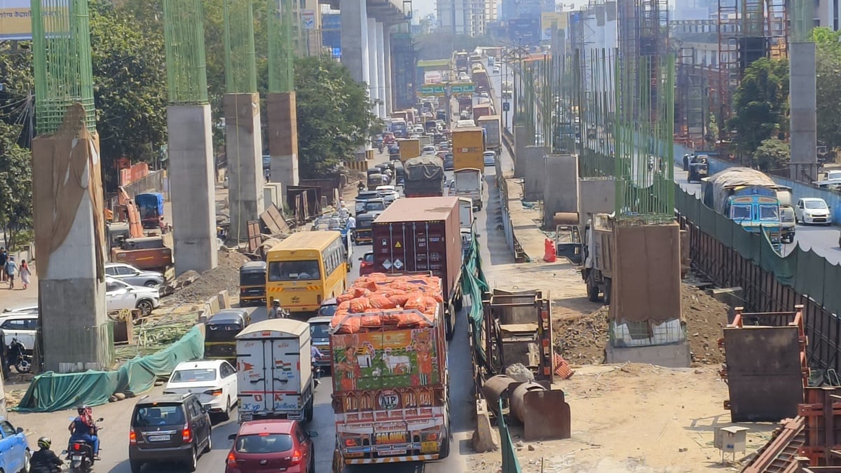 thane traffic jam marathi news, thane traffic jam on highway marathi news