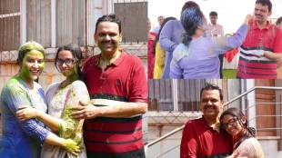devendra and amruta fadnavis shares glimpse of their family holi celebration