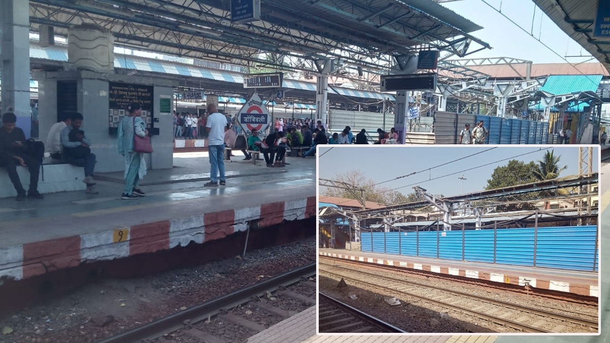 central railway constructing pedestrian bridge connecting platform number 1 to 5 at dombivli railway station