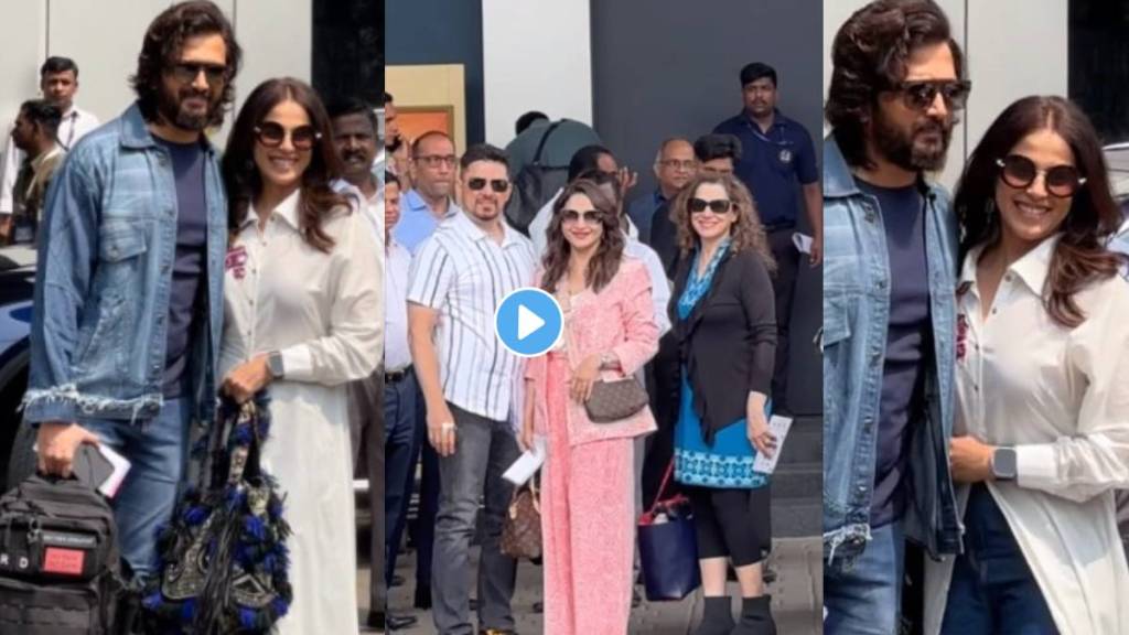 genelia and riteish deshmukh madhuri dixit reach jamnagar for anant ambani pre wedding