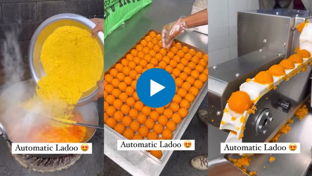 how motichoor laddu is made in machine
