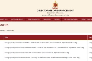 ed recruitment 2024 sarkari naukri officer job in ed full form needs qualification apply enforcement directorate gov in