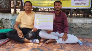 social activists demand that hunger strike in front of social welfare office demanding administrator at ashram school
