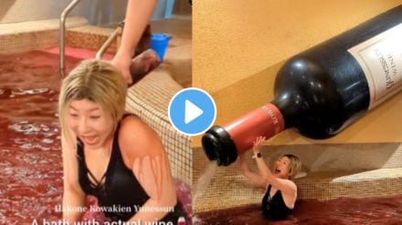 wine bath video
