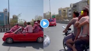 people Violating Traffic Rules During Holi Celebration