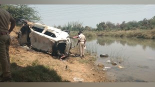 Nagpur-Chandrapur Road, Soldier Dies, Car Falls, Canal, Catches Fire, bhadravati,
