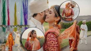swarajya saudamini tararani fame swarda thigale royal wedding look