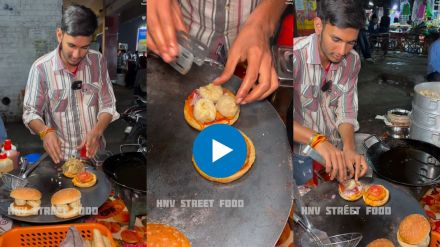 viral video street vendor selling momo burger