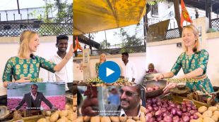 young Russian girl selling vegetable in India viral video