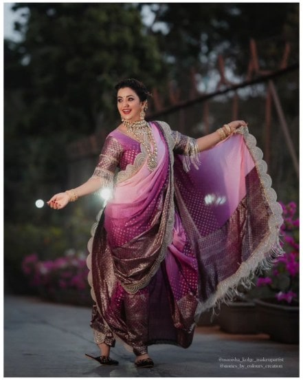 Apurva Nemlekar Nauvari Saree