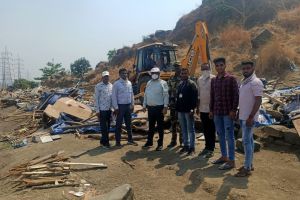 municipality keeping eye after removing the encroachment on Belpada hill