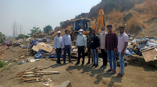 municipality keeping eye after removing the encroachment on Belpada hill