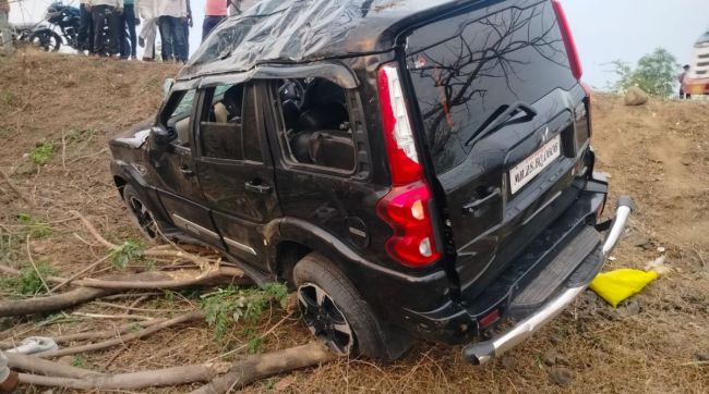Horrific accident to speedy Scorpio 3 dead 5 injured in buldhana