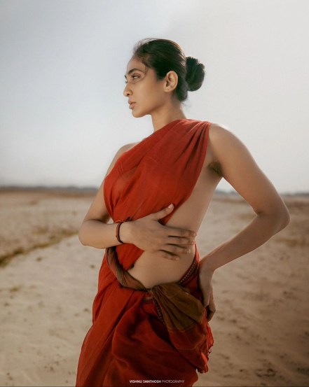 Deepti Sati Without Blouse Saree