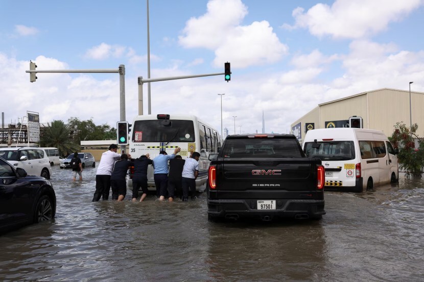 Dubai UAE Heavy Rainfall Floods Photos