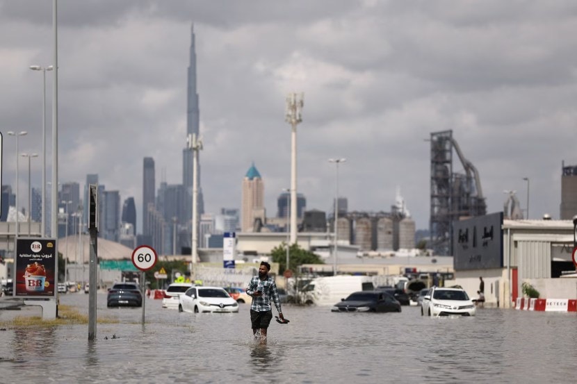 Dubai UAE Heavy Rainfall Floods Photos