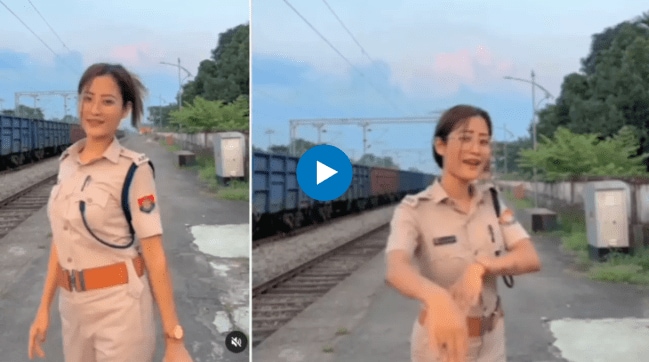 iral Video Shows Woman Police Officer Dancing On Railway Station