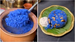 तुम्ही खाऊ शकता का हा निळ्या रंगाचा भात? Viral Video पाहून चक्रावले नेटकरी