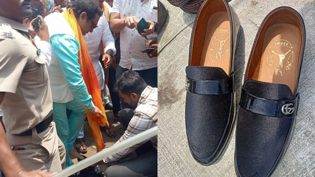 Govinda stopped the fleet of vehicles and bought shoe from small shop