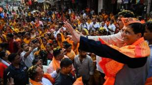 Union minister Piyush Goyal, BJP’s candidate for Mumbai North, interacts with supporters. (Express photo by Sankhadeep Banerjee)