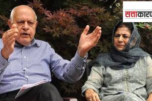 National Conference (NC) Party president Farooq Abdullah and Peoples Democratic Party (PDP) leader Mehbooba Mufti