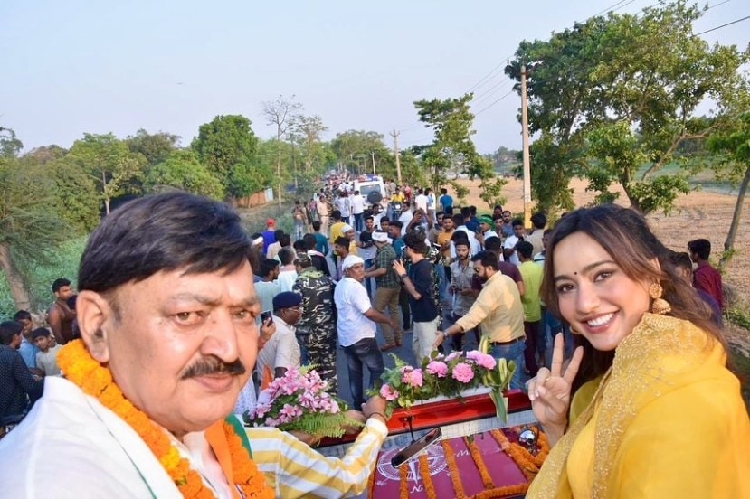 Neha Sharma and Father Ajit Sharma