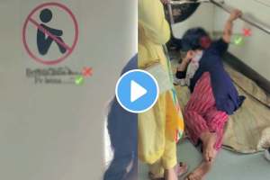 woman turns metro floor into sleeper coach of train video going viral on social media