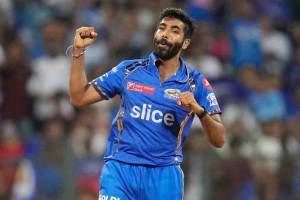 Jasprit Bumrah taking five wickets against RCB in IPL 2024