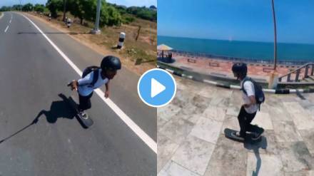 skateboarder Ritik Kratzel journey on his skateboard from Manali and went all the way to Kanyakumari