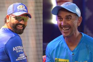 LSG Coach justing langer reaction on Signing Rohit sharma in mega auction