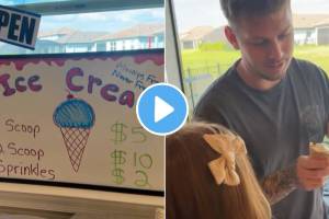 Viral Video Dad setting up an adorable Ice Cream Shop At Home For Three Daughters playtime with little girls