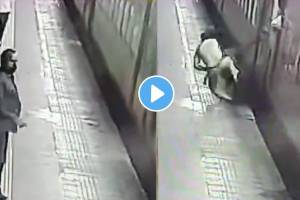 RPF Officer Saves 63 year old passenger Life falling into the gap between the platform and the train