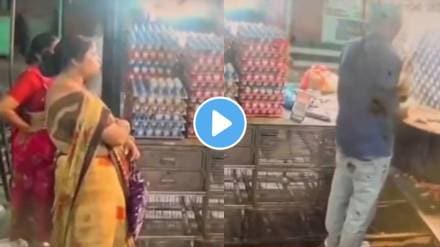 Viral Video Woman seen putting Egg into her bag shopkeeper quickly spots the woman Watch Ones