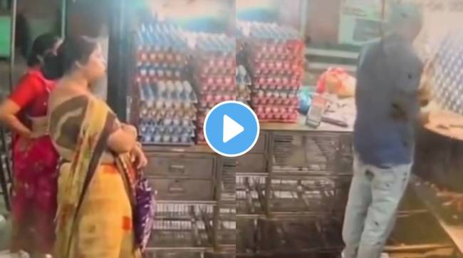 Viral Video Woman seen putting Egg into her bag shopkeeper quickly spots the woman Watch Ones