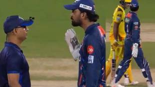 KL Rahul Argues With Umpire in live match and Sledges Shivam Dube CSK vs LSG