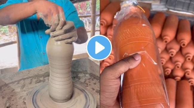 viral video beat the heat how to make hand made water bottle from clay watch ones will cool your summer