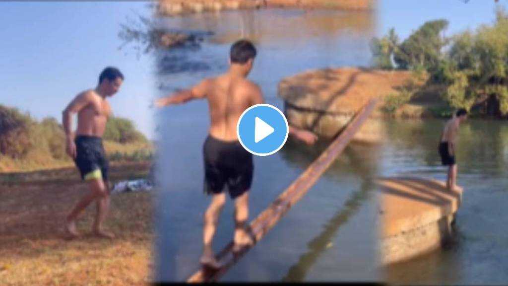 Vishwas nangare patil enjoy weekend in village enjoying swimming video