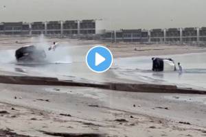 Viral Video: Speeding Car Flips Multiple Times On Kuwait's Abu Al Hasaniya Beach