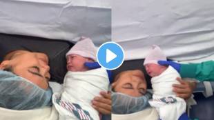 Video Of Newborn Baby Holding Mothers Face Everyone Is Shocked