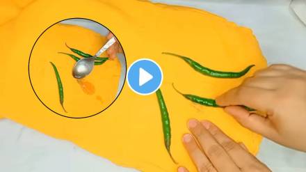 Kitchen jugad video wash clothes with green chilli apply on cloth