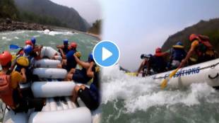 River rafting viral video from rishikesh captain fell away from raft
