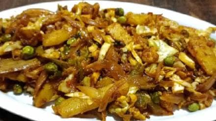 Veg Tawa Fry Bhaji Recipe In Marathi