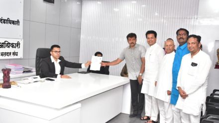 candidature of Om Rajenimbalkar of Mahavikas Aghadi has been filed