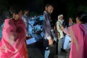 Mahayuti candidate Rajshree Hemant Patil took the accident victim to hospital in middle of night