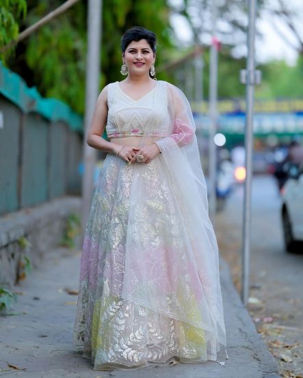 Savaniee Ravindrra White Lehenga Look