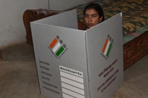 System for one vote of disabled person in remote village