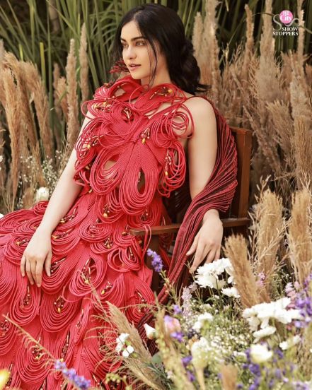 Adah sharma hot look in designer red gown worth lakhs photos viral